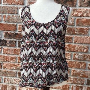 Vero Moda boho chevron & floral print tank top / L / Excellent condition